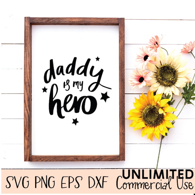 Download Daddy is my Hero Svg Father's Day SVG Cut files for | Etsy