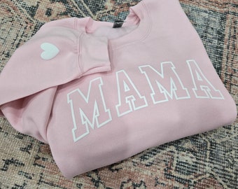 Puff Print Mama Sweatshirt Gift for Mom