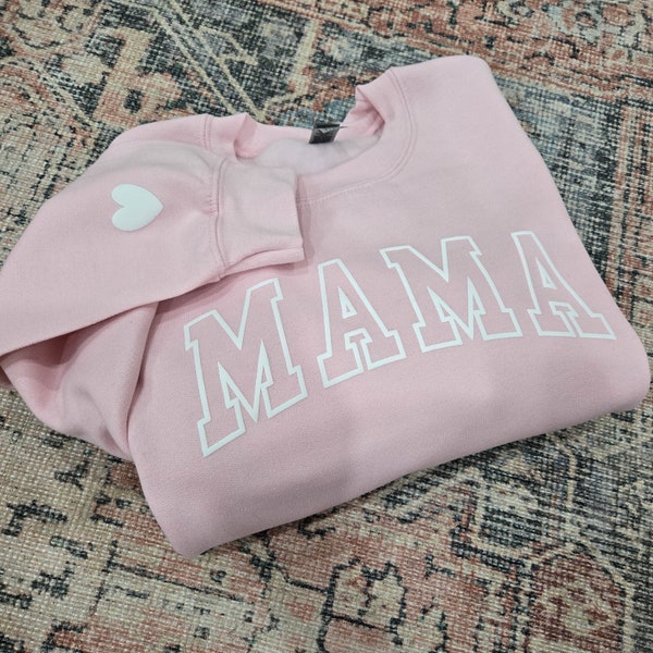 Puff Print Mama Sweatshirt Gift for Mom