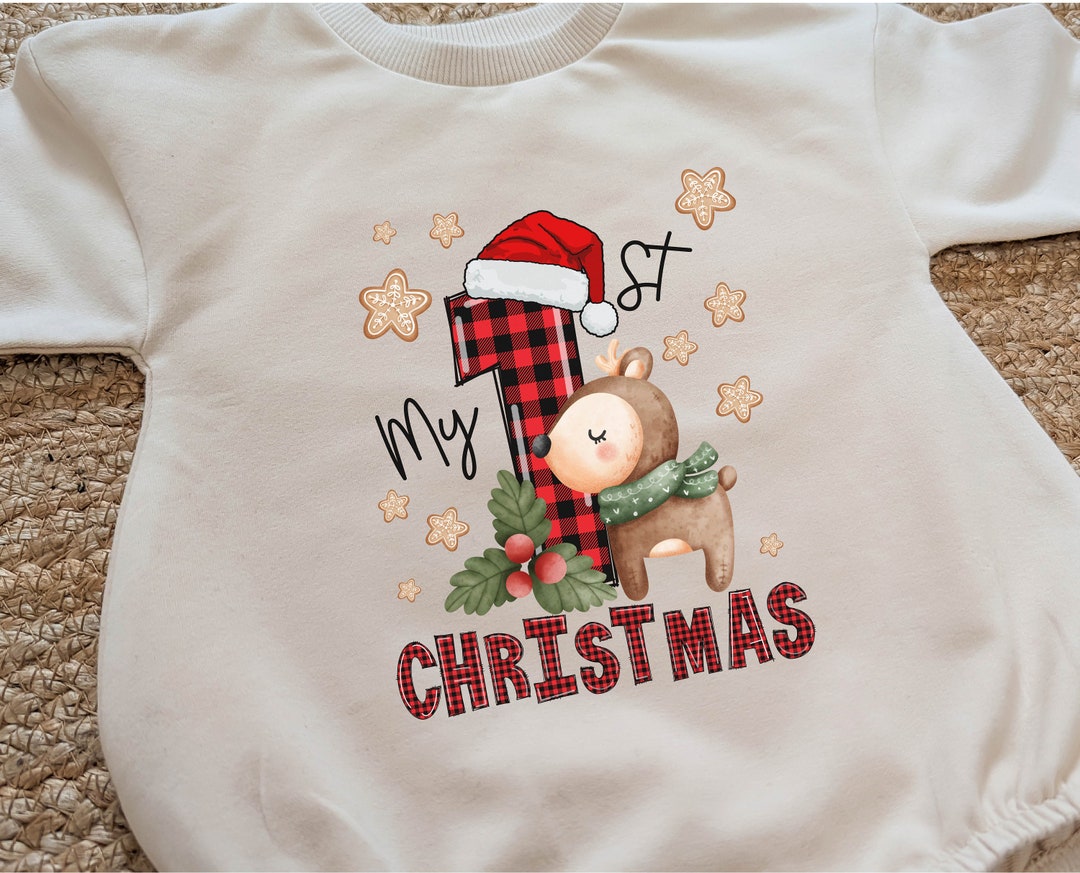 Baby Christmas Sweater First Christmas Romper Christmas Etsy