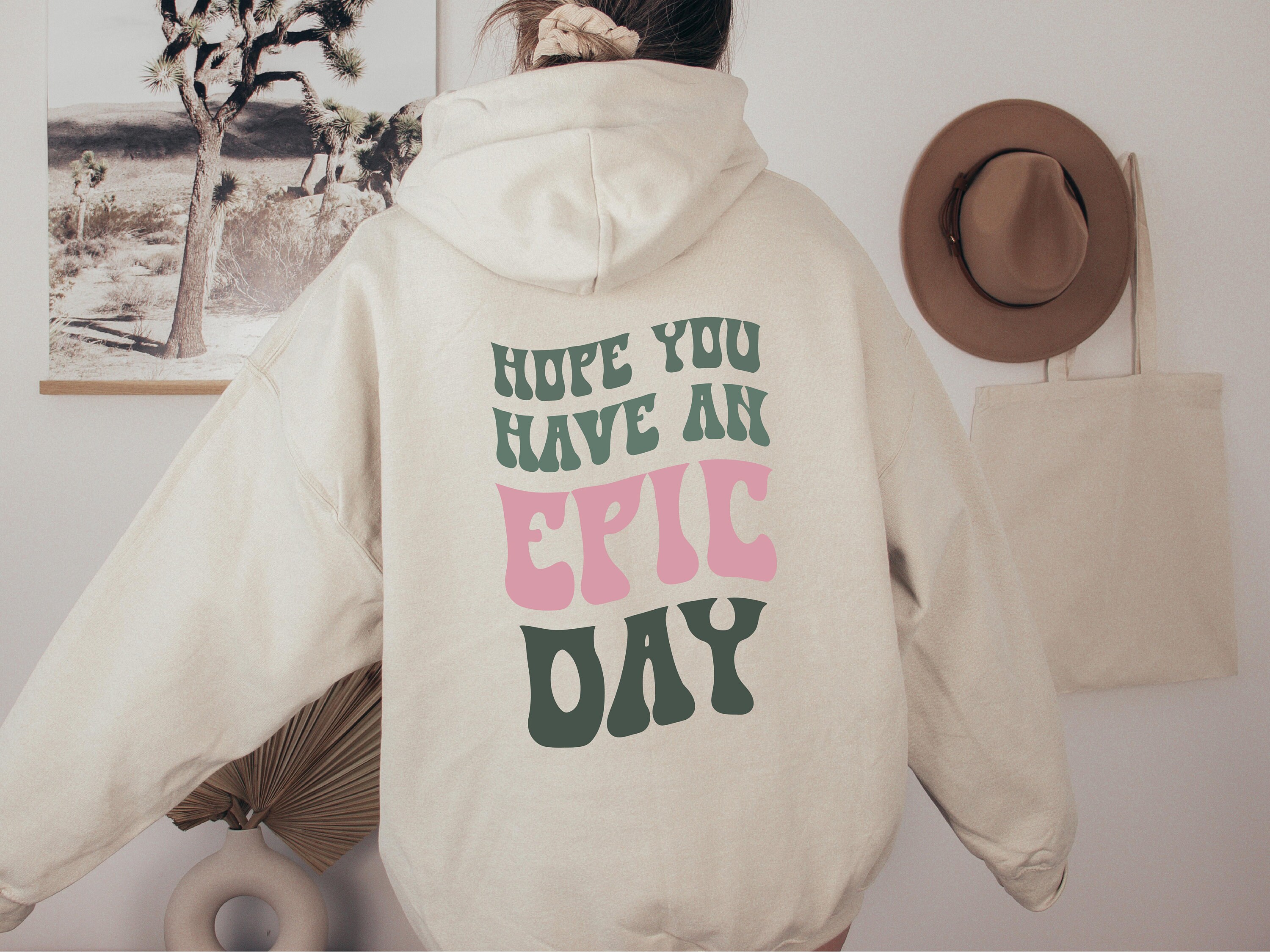 Oversized Trendy Hoodie or Sweatshirt With Saying on Back