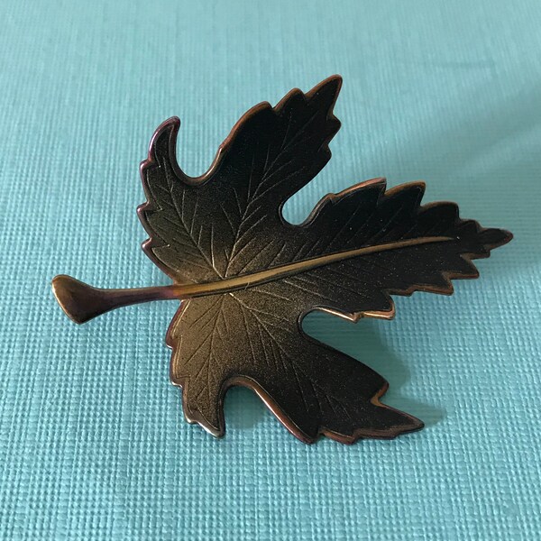 Vintage Blatt Brosche, Ahornblatt Brosche, Schal Brosche, Bronze Blatt Pin, Blatt Schmuck, Blatt Pin, Vintage Blatt Brosche, Bronze Blatt Pin, Schal