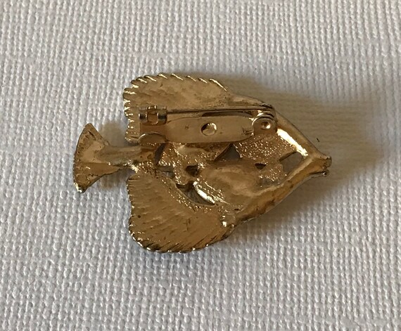 VIntage rhinestone fish brooch,  fish jewelry, pi… - image 5