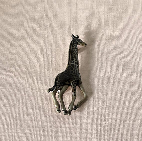 Large vintage giraffe brooch, giraffe pin, giraffe brooch vintage, animal brooch, Africa animal pin, zoo animal giraffe brooch, giraffe View 2