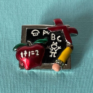 Vintage school broche, leraar broche, wiskunde pin, student broche, cadeaus voor leraren, leraar geschenken, school sieraden, leraar sieraden geschenken