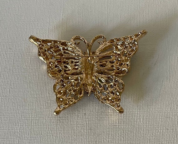 Large butterfly brooch, rhinestone butterfly pin,… - image 9