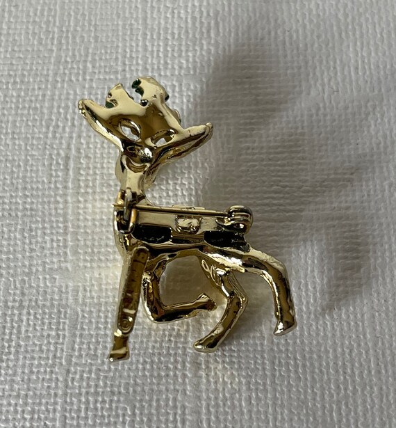 Vintage reindeer brooch, Signed Gerry's Rudolph b… - image 5