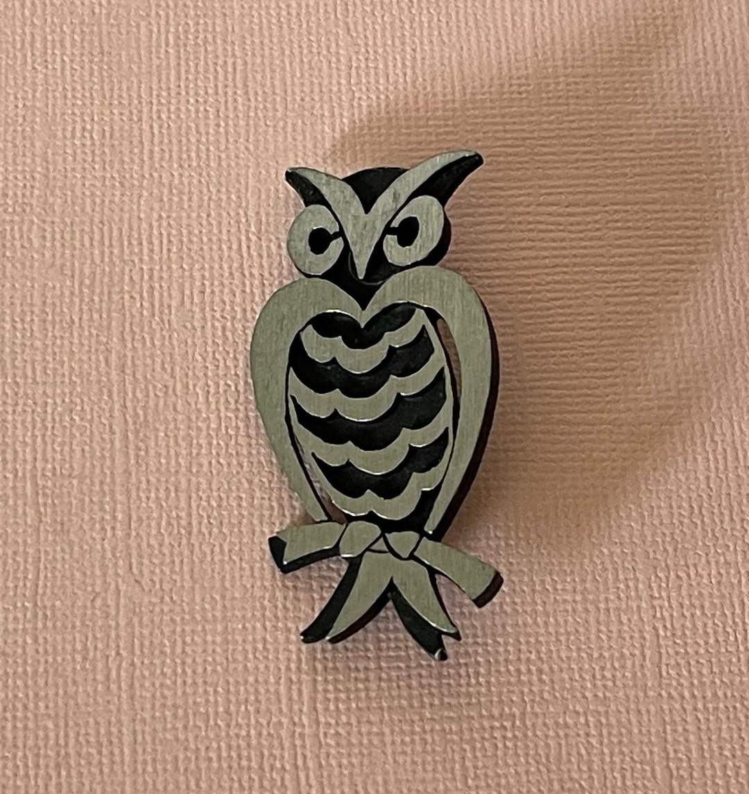 7197 - Broche Vintage Oiseau de Paradis Or Jaune Diamants Ru
