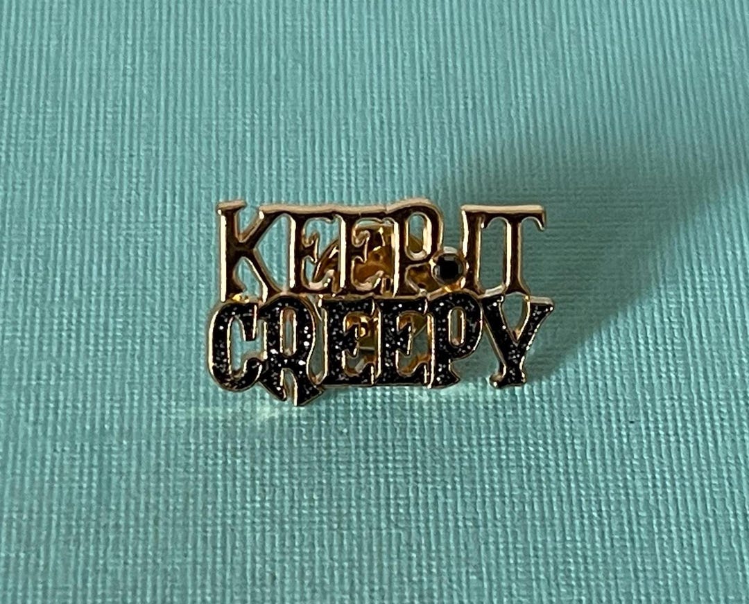 Keep It Creepy Pin, Halloween Tie Tack, Halloween Lapel Pin, Halloween ...