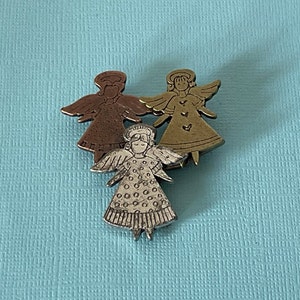 Vintage angel brooch, copper angel, gold angel, silver angel, angel jewelry, Christian jewelry, religious jewelry, GOD, guardian angel
