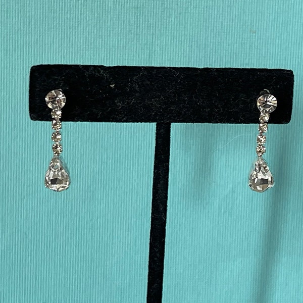 Rhinestone earrings, pierced earrings, wedding earrings, drop earrings, prom earrings, homecoming earrings, bridal earrings, rhinestone