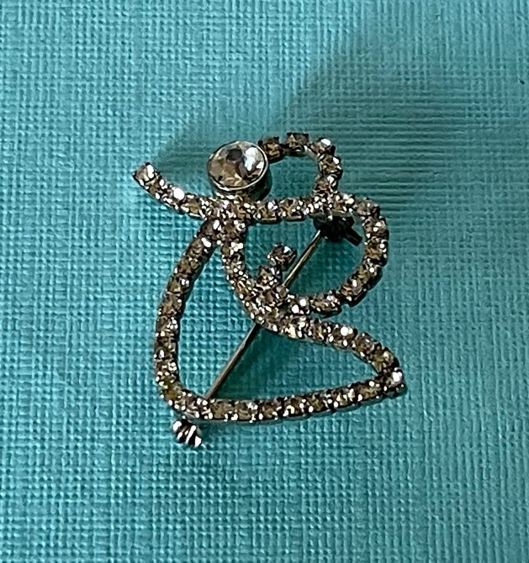 Broche Ailes D'Ange En Acier Blanc Avec Strass - Épingle à Vêtement - Bijou Fantaisie Élégant - Cadeau Mode - 13