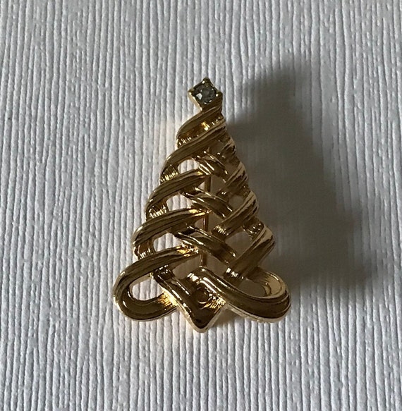 Small vintage Christmas tree pin, Christmas tree … - image 2