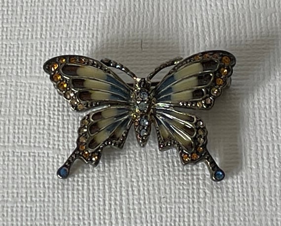 Vintage butterfly brooch, signed Monet butterfly … - image 4