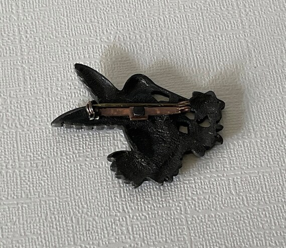 Vintage hummingbird brooch, pewter hummingbird br… - image 6