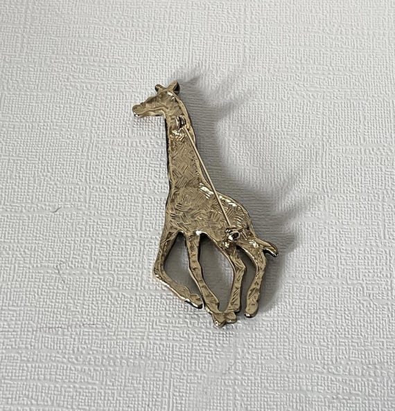 Large vintage giraffe brooch, giraffe pin, giraffe brooch vintage, animal brooch, Africa animal pin, zoo animal giraffe brooch, giraffe View 6