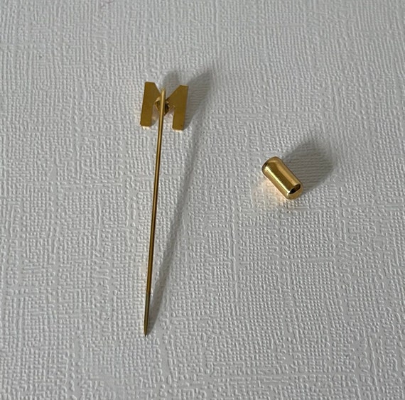 Vintage letter M pin, letter M stick pin, letter M je… Gem