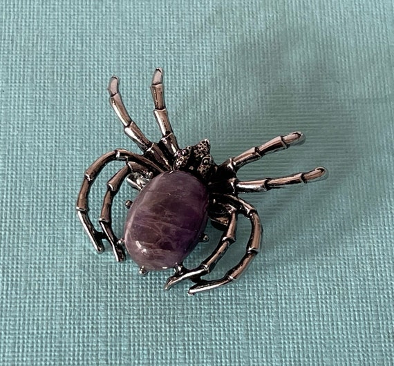 Magnolia Mountain Jewelry Rhinestone Spider Brooch