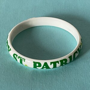 Vintage St Patrick&#39;s day jewelry, St Patrick&#39;s day bracelet, St Patrick&#39;s day bangle, St Patrick&#39;s bracelet, St Patrick&#39;s day jewelry