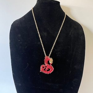Red rhinestone dragon necklace,  dragon  pendant, dragon jewelry, Chinese dragon, New Years dragon, lucky, house of dragon, thrones, dungeon