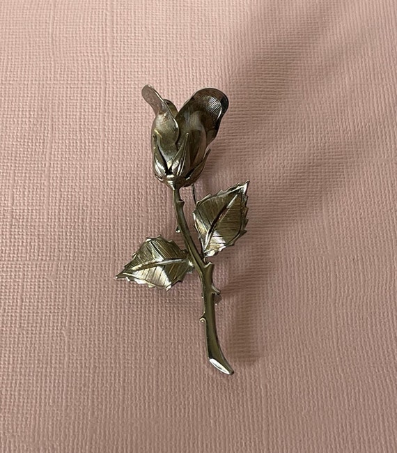 Vintage rose pin, single rose pin, flower pin, The