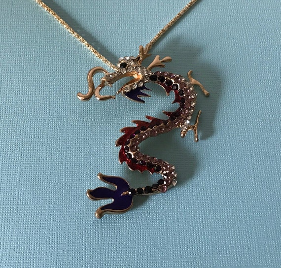 NEW Golden Lucky Rhinestone Dragon Lizard Pendant 2.25"L x 2"W #H1 NEW Golden Lucky Rhinestone Dragon Lizard Pendant 2.25"L x 2"W #H1
