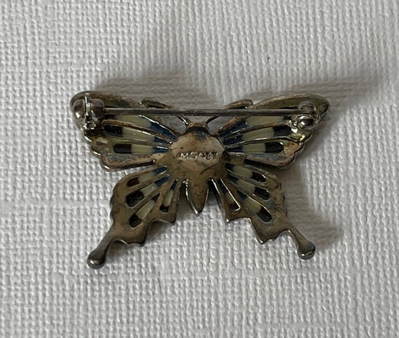 Vintage butterfly brooch, signed Monet butterfly … - image 6