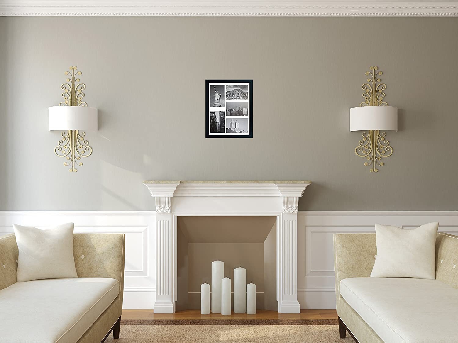 Collage Picture Frame Mat Displays Photos Black Gallery Etsy