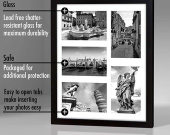 Jaspee 4x6 Picture Frame Black Wood Displays 3.5x5 Photo Frame with Mat or  4x6 Inch Without Matted Shatter-Resistant Glass Table Top Display and Wall  Mounting Photo Frame 