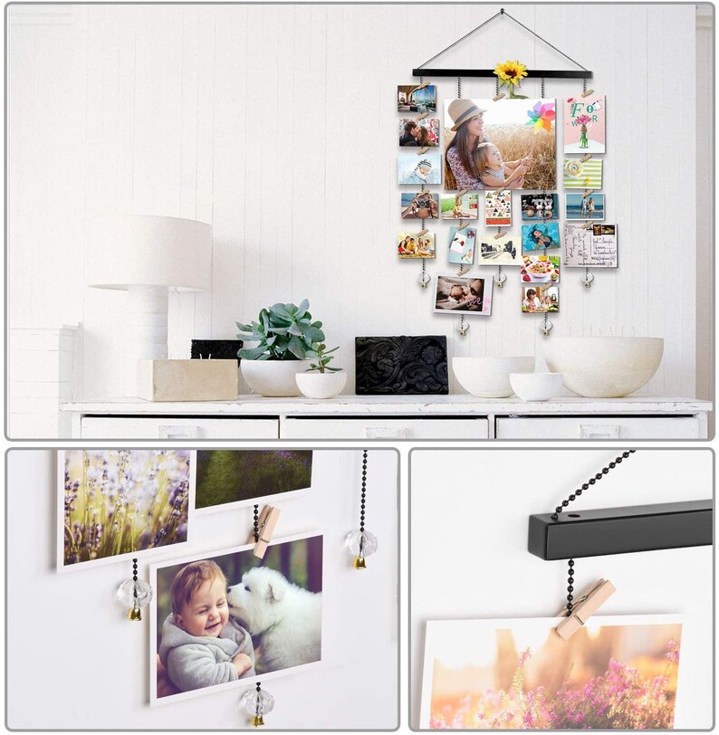Hanging Photo Display DIY Picture Photo Frame Collage Set Etsy