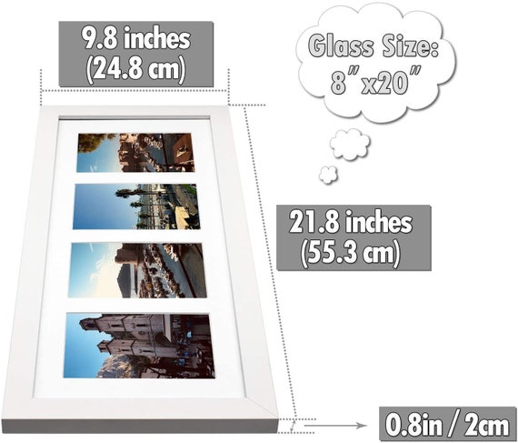 Americanflat 8x20 Collage Picture Frame, Four 4x6 Picture Displays