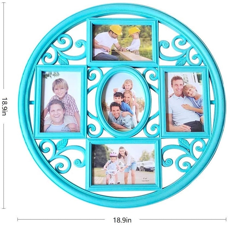 2Pack of 4x6 Wall Photo Collage Frames Round Circular Circle Etsy