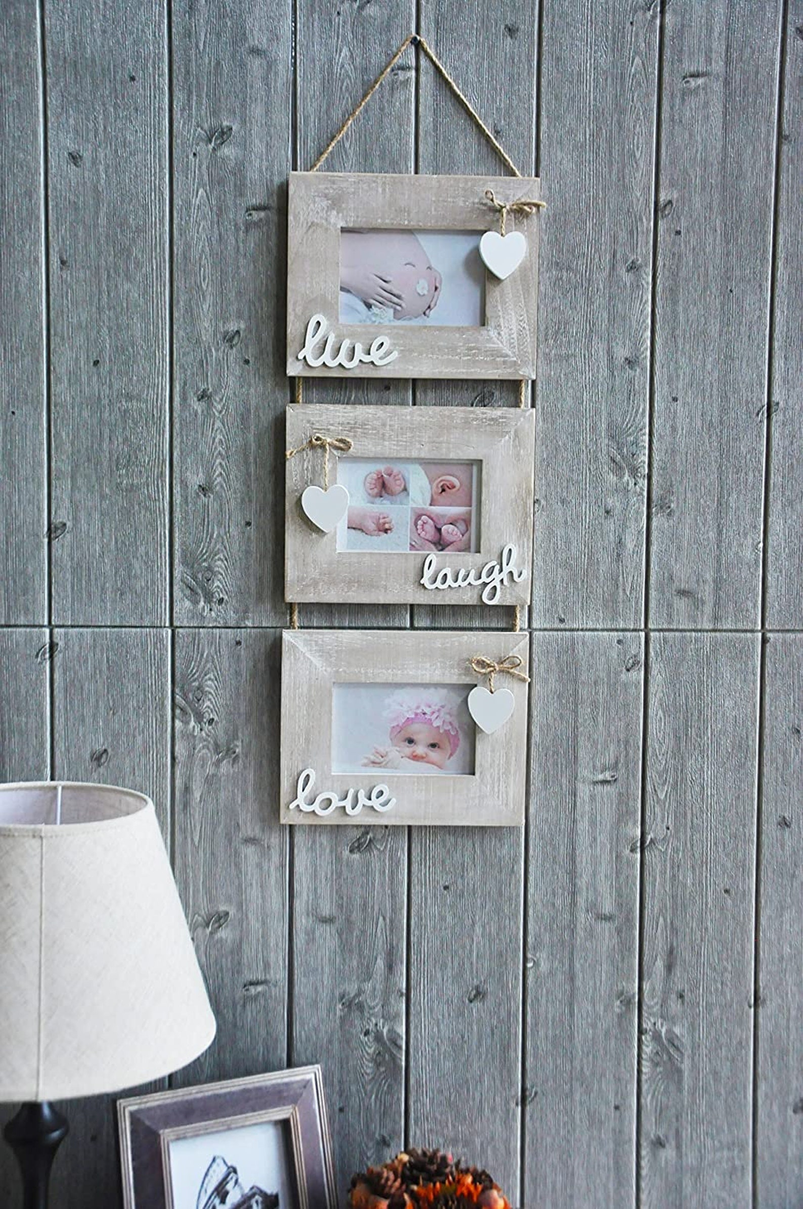 Live Laugh Love Collage Hanging Picture Frame 4x6 Solid Etsy