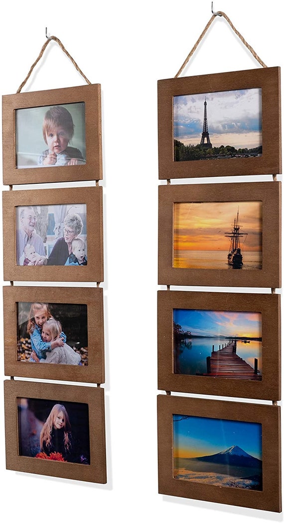 Collage Picture Frames 4x6 Frame with 5 openings, Black Wood