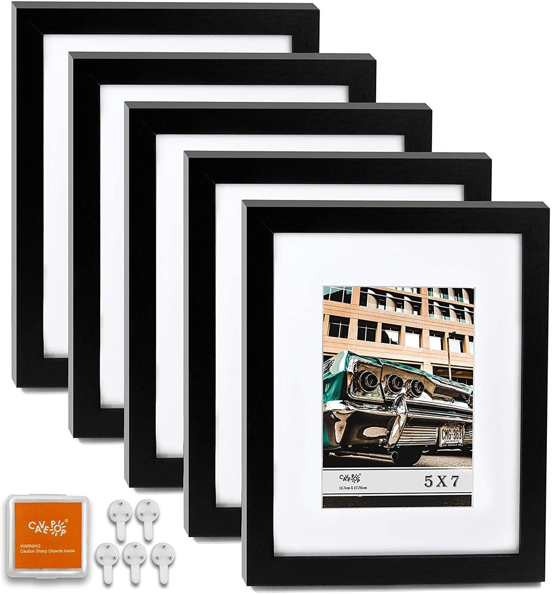 Picture Frame With Mat Set of 5 Made to Display Large Wall Etsy