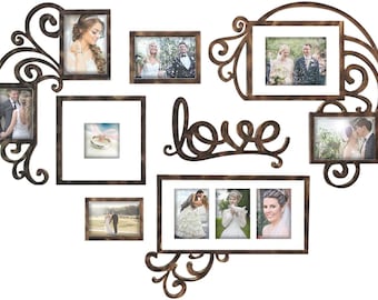 Photo Frame | Plaque College Frame - Valentine Wall Decoration Combination - Picture Frame Selfie Gallery Collage W Wall Hanging Mounting