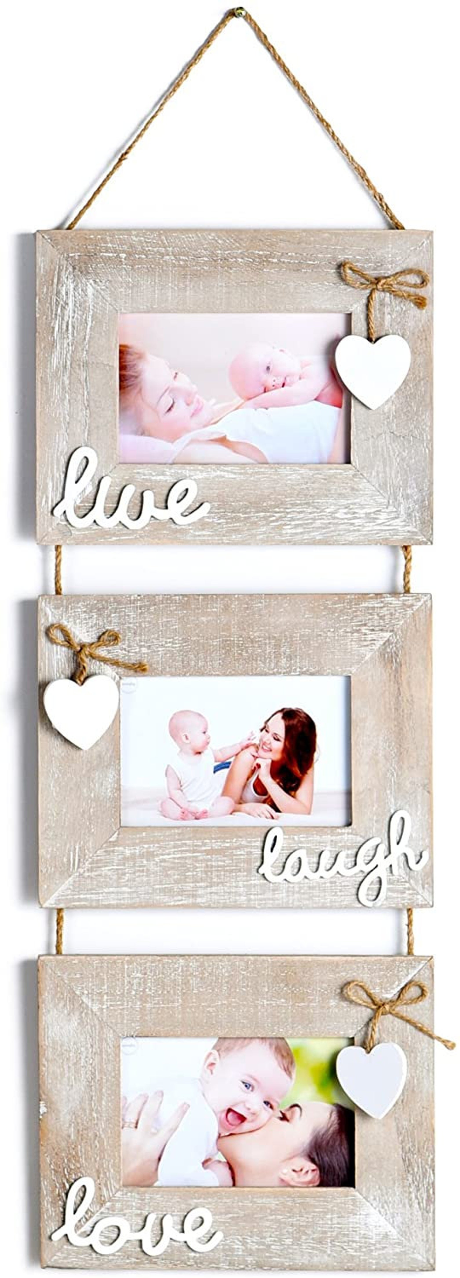 Live Laugh Love Collage Hanging Picture Frame 4x6 Solid Etsy