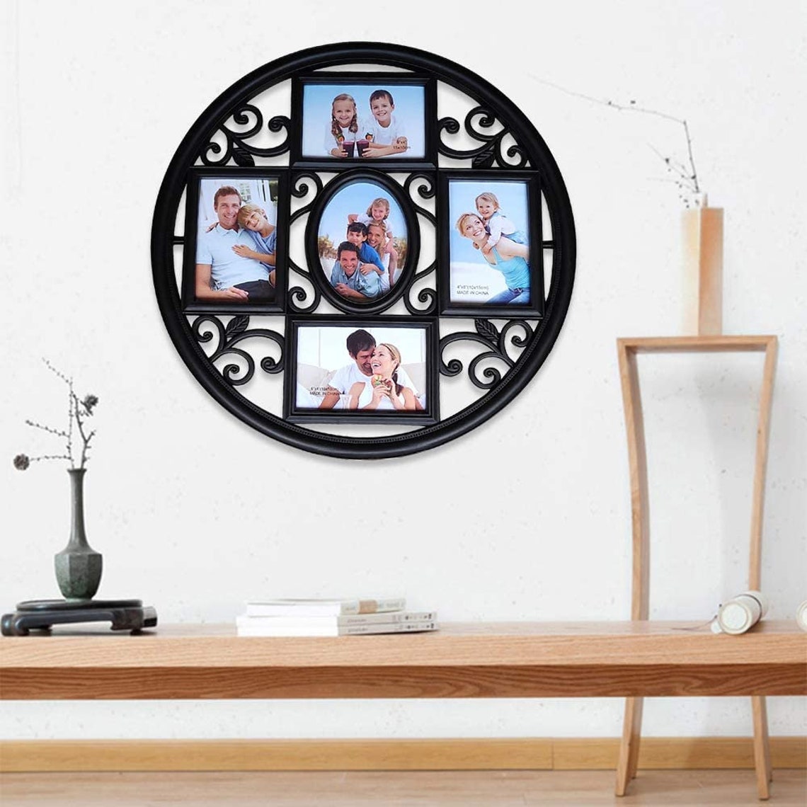 2pack of 4x6 Wall Photo Collage Frames Round Circular Circle Etsy