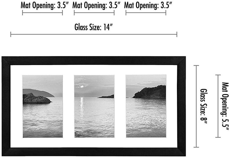 Collage Picture Frame Display Three Photos on Your Wall Etsy