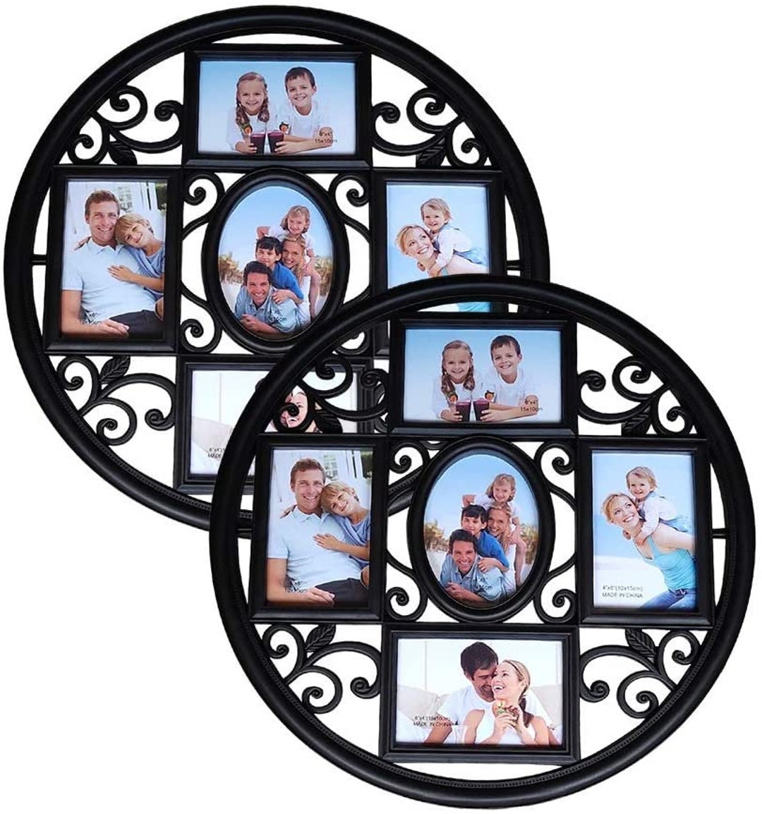 of 4x6 Wall Photo Collage Frames Round Circular Circle - Etsy