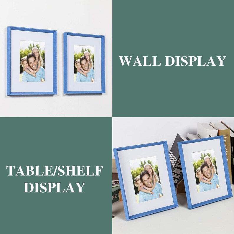 8x10 Picture Frame With High Definition Glass Face Display Etsy