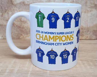 Birmingham Women Champions Mug 2025/26: Football Fan Gift