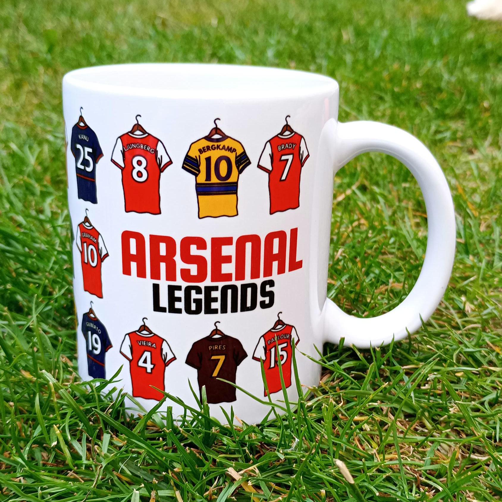 Arsenal FC Legends Mug: Classic Shirts, Football Fan Gift - Etsy