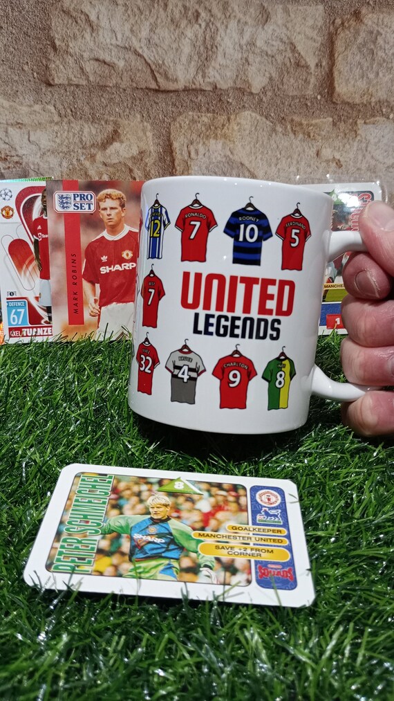 Mug Manchester United Rétro - 325ml - Légendes Du Club - Neuf - Fanoriginals