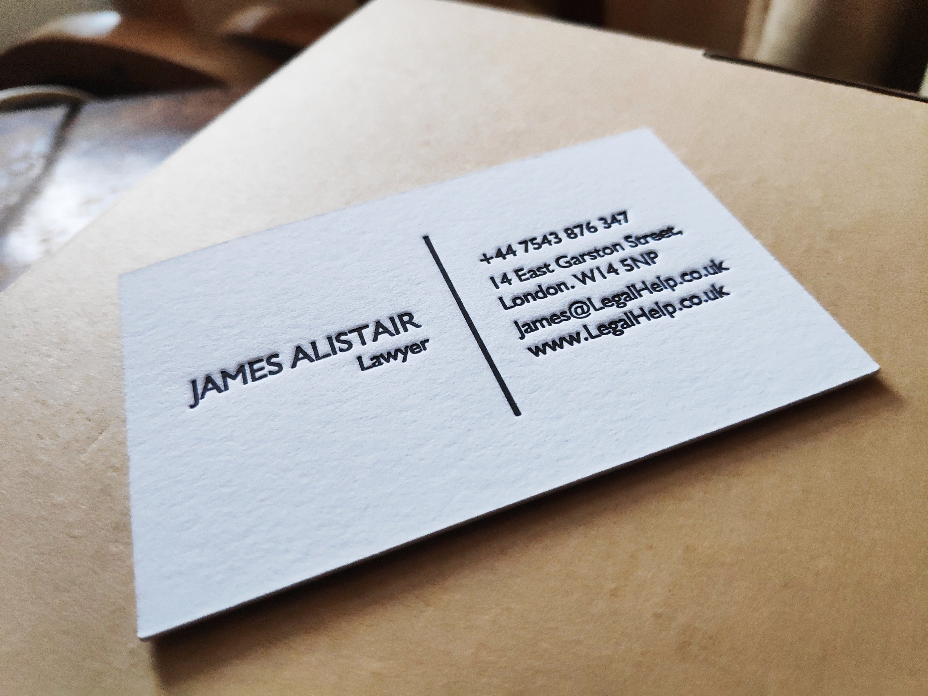 Letterpress Business card UK Etsy