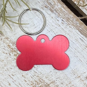 Red Bling personalized Engraved Dog or Cat Tag. Pet ID Tags. Red bone, Custom