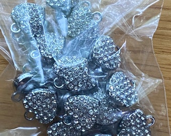 Lot of 25 Rhinestone bling hearts, special order