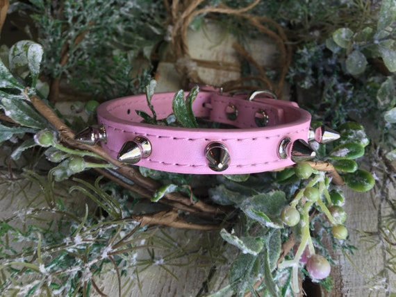 8 to 10 Inch Neck 12 Light Pink Spike Dog Collar X-small Dog 
