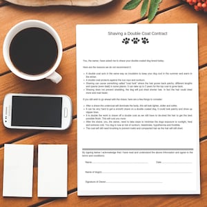 Afeitar un contrato de doble capa A4 - Descarga instantánea