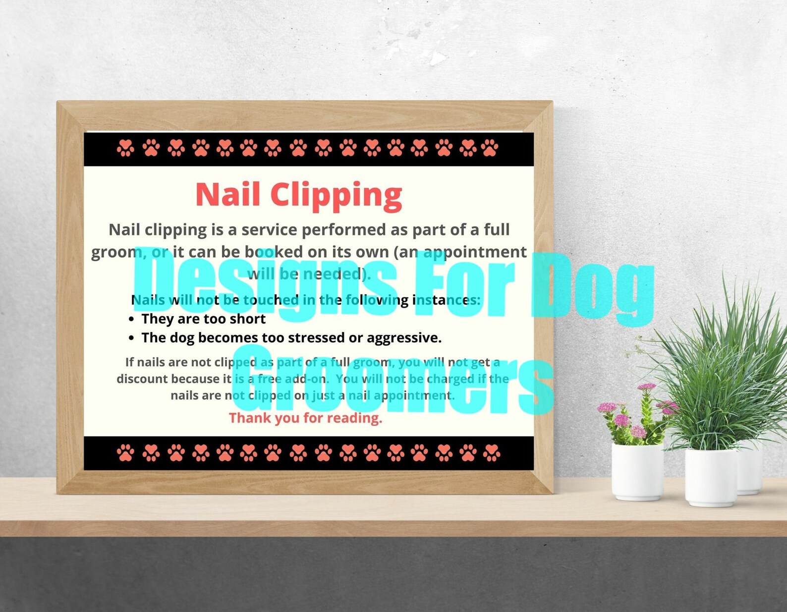 8 Dog Grooming Salon Posters/wall Signs Instant Download Etsy